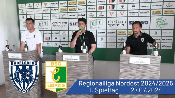 Pressekonferenz: BSG Chemie Leipzig vs. Babelsberg 03 | #nulldreitv | Saison 2024/25