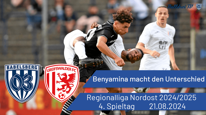 Benyamina macht den Unterschied | Babelsberg 03 vs. Greifswalder FC | #nulldreitv | Saison 2024/25