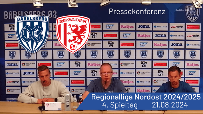 Pressekonferenz: Babelsberg 03 vs. Greifswalder FC | #nulldreitv | Saison 2024/25