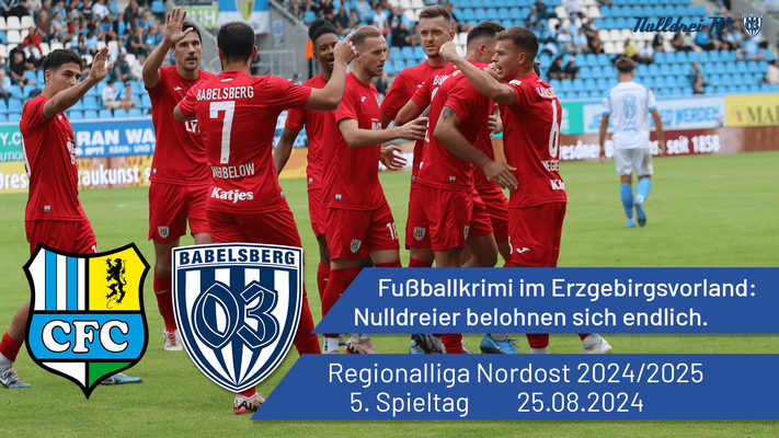 Fußballkrimi im Erzgebirgsvorland: Nulldreier belohnen sich endlich | Chemitzer FC vs. Babelsberg 03 | #nulldreitv | Saison 2024/25