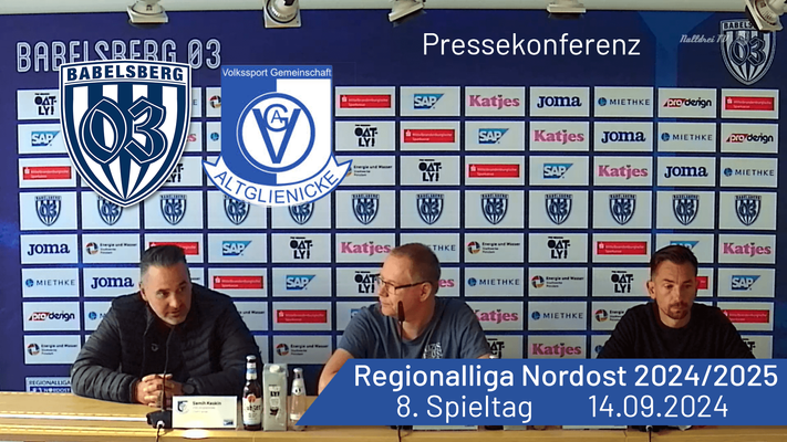 Pressekonferenz: Babelsberg 03 vs. VSG Altglienicke | #nulldreitv | Saison 2024/25