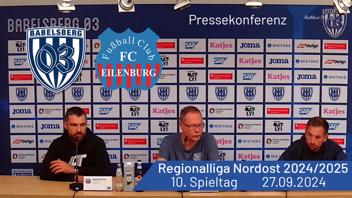 Pressekonferenz: Babelsberg 03 vs. FC Eilenburg | #nulldreitv | Saison 2024/25