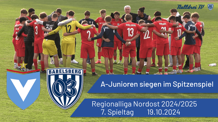 A-Junioren siegen im Spitzenspiel | Viktoria Berlin vs. Babelsberg 03 | #nulldreitv | Saison 2024/25