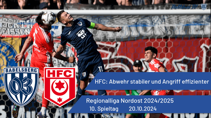 HFC: Abwehr stabiler und Angriff effizienter | Babelsberg 03 vs. HFC Chemie | #nulldreitv | Saison 2024/25