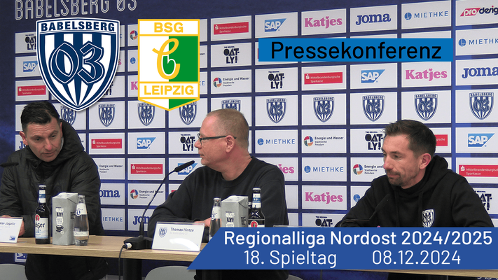 Pressekonferenz: Babelsberg 03 vs. Chemie Leipzig | #nulldreitv | Saison 2024/25