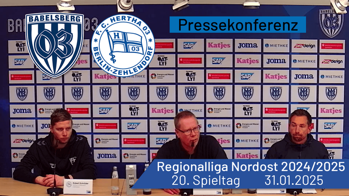 Pressekonferenz: Babelsberg 03 vs. Hertha 03 Zehlendorf | #nulldreitv | Saison 2024/25