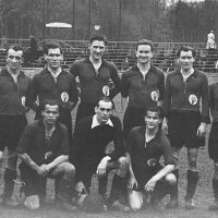 Babelsbergs Oberliga Elf 1949/50 (hintere Reihe, fünfter von links: Helmut Kandziora)
